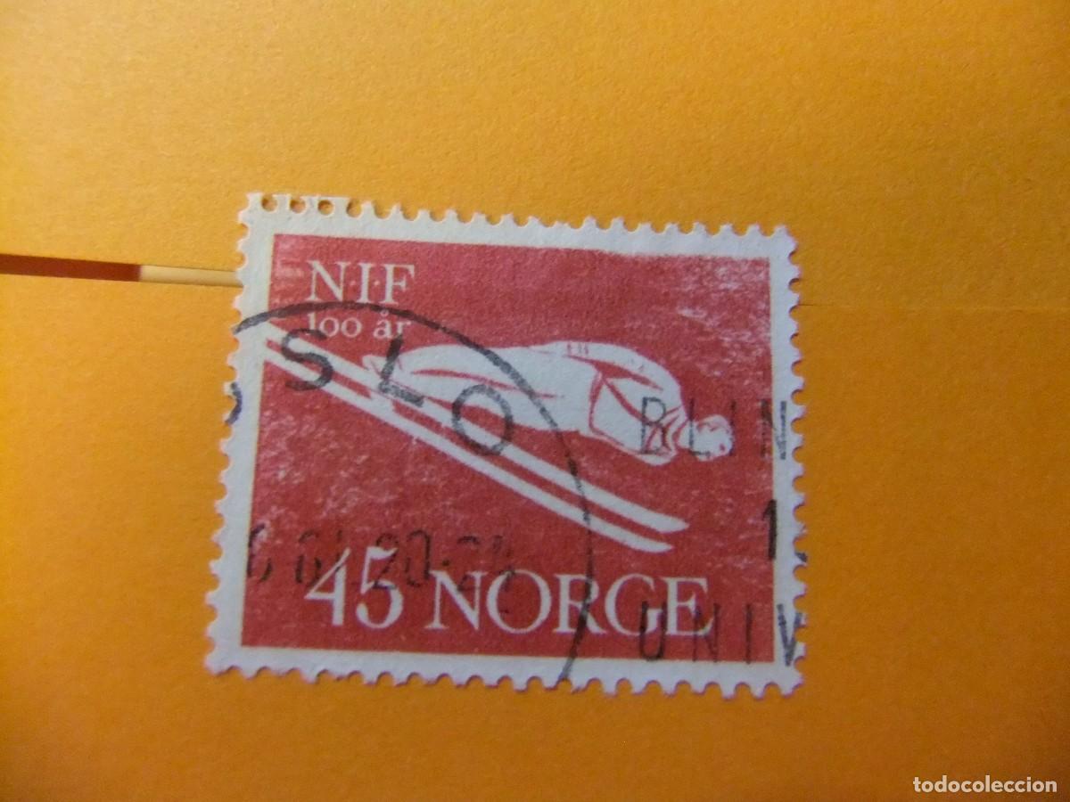 Sellos: L 47 NORUEGA NORGE 1961 / DEPORTES SKI / YVERT 411 FU