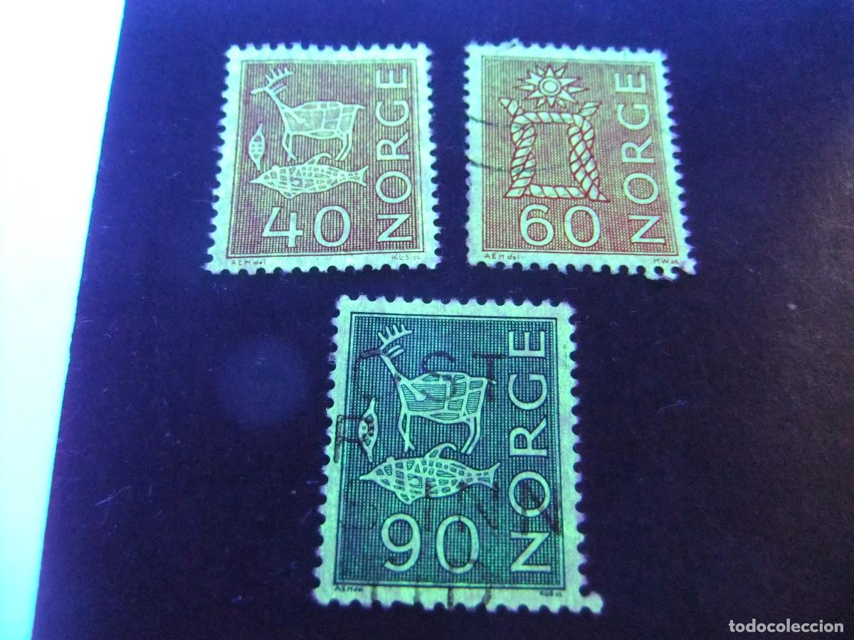 Sellos: L 47 NORUEGA NORGE 1967 / SERIE CORRIENTE / YVERT 442a + 445Aa + 449a FU