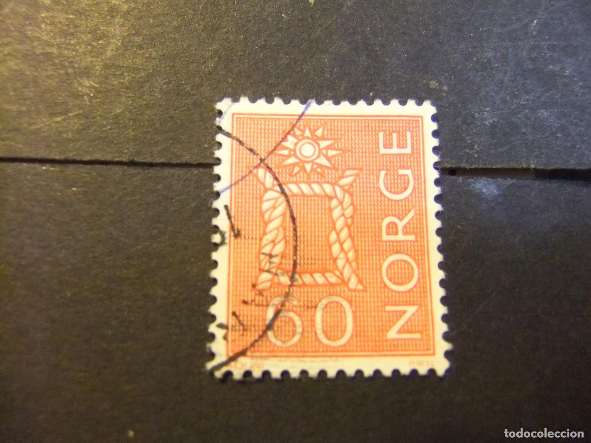 Sellos: L 47 NORUEGA NORGE 1967 / SERIE CORRIENTE ( nudo marino ) / YVERT 445Aa FU