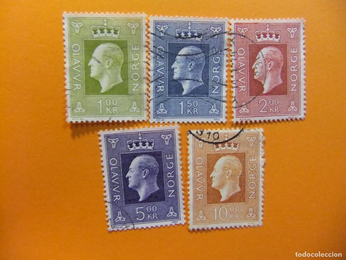 Sellos: L 47 NORUEGA NORGE 1969 - 1970 / REY OLAF V / YVERT 545 - 549 FU falta 550