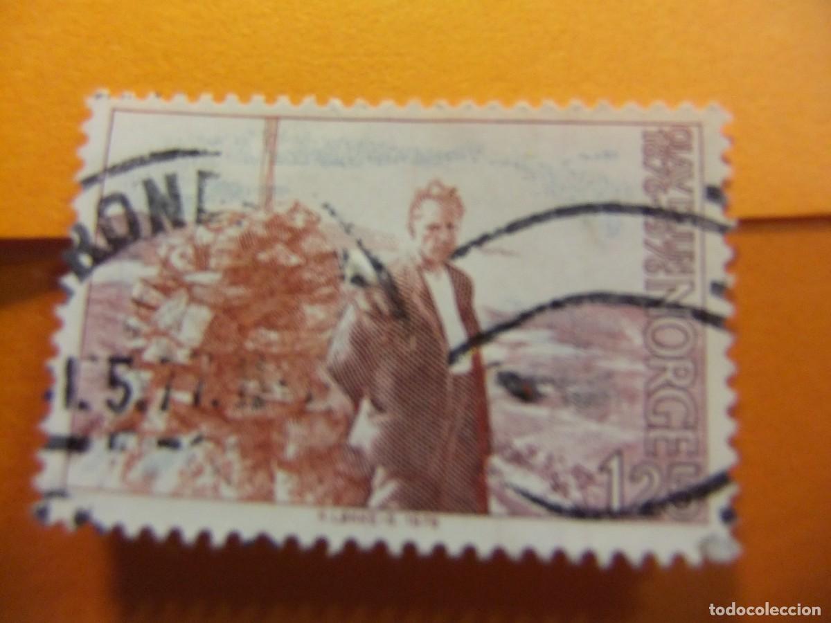 Sellos: L 47 NORUEGA NORGE 1976 / OLAV DUUN ( escritor ) / YVERT 686 FU