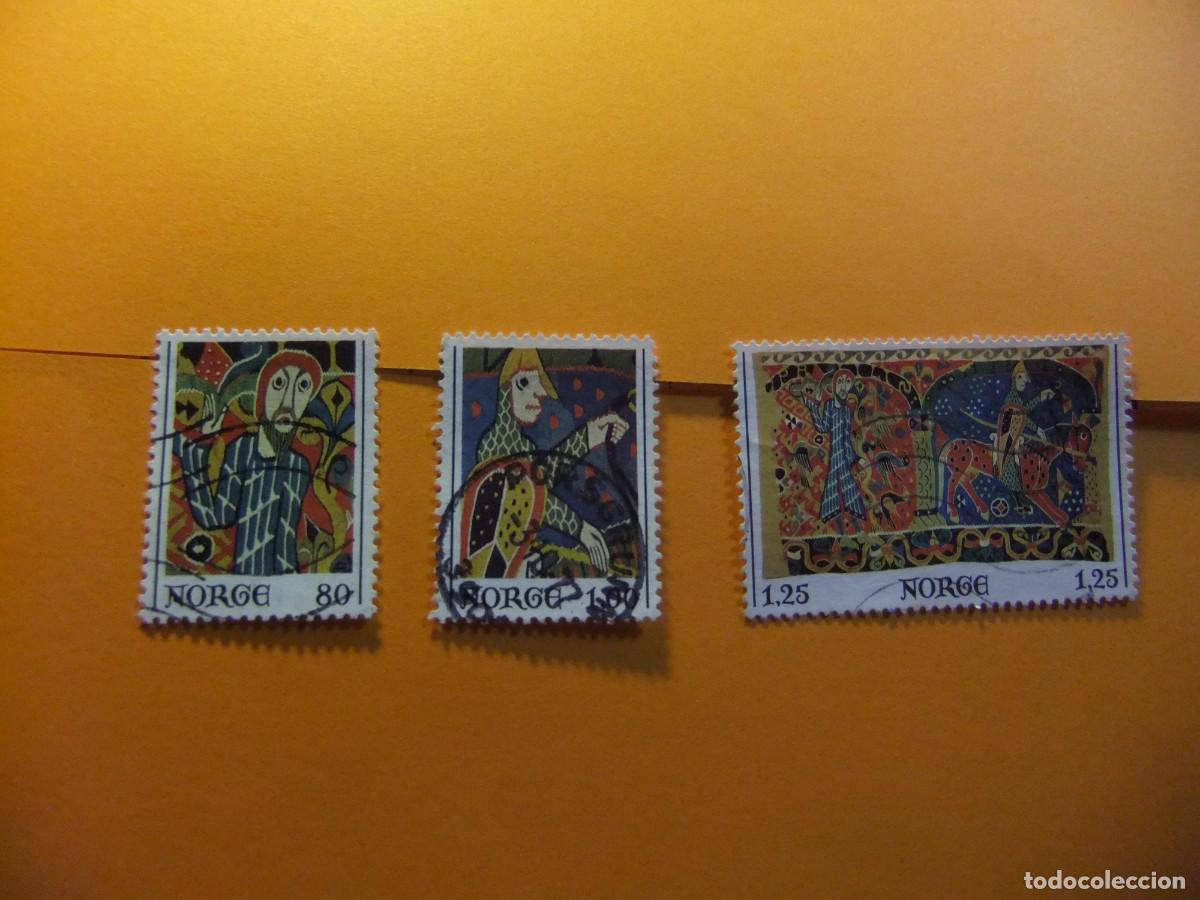 Sellos: L 47 NORUEGA NORGE 1976 / TAPICES de BALDISHOL / YVERT 690 / 692 FU