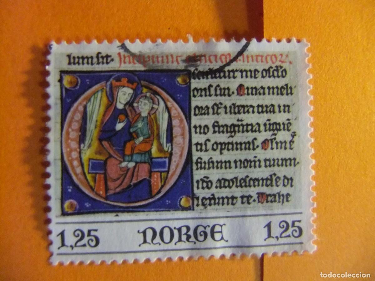 Sellos: L 47 NORUEGA NORGE 1977 / MINIATURAS de la BIBLIA / YVERT 713 FU