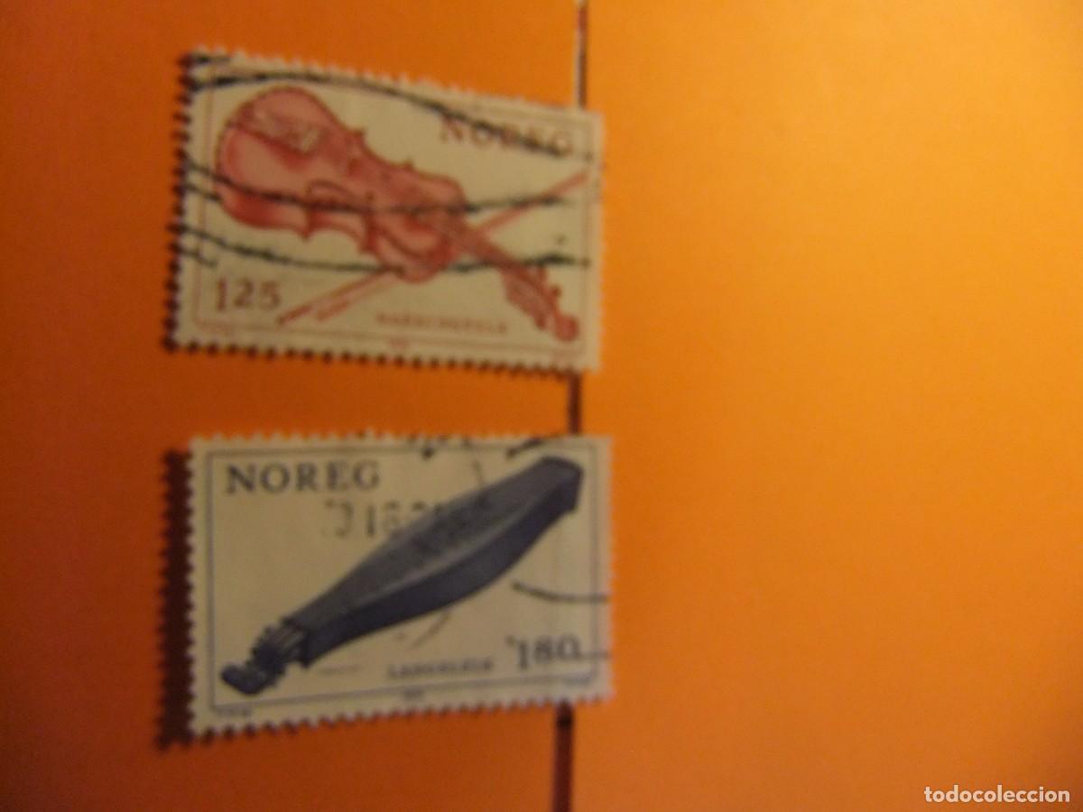 Sellos: L 47 NORUEGA NORGE 1978 / INTRUMENTOS de MUSICA / YVERT 740 + 741 FU