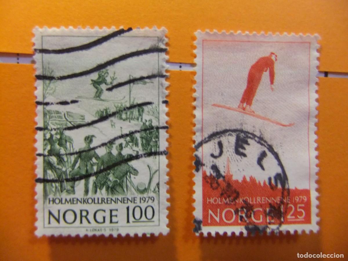 Sellos: L 47 NORUEGA NORGE 1978 / CONCURSO de SKI / YVERT 746 + 747 FU