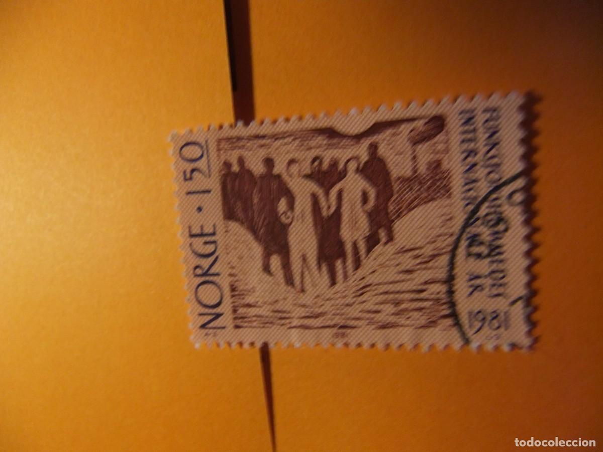 Sellos: L 47 NORUEGA NORGE 1981 / A&Ntilde;O INTERNACIONAL de PERSONAS HANDICAPES / YVERT 801 FU