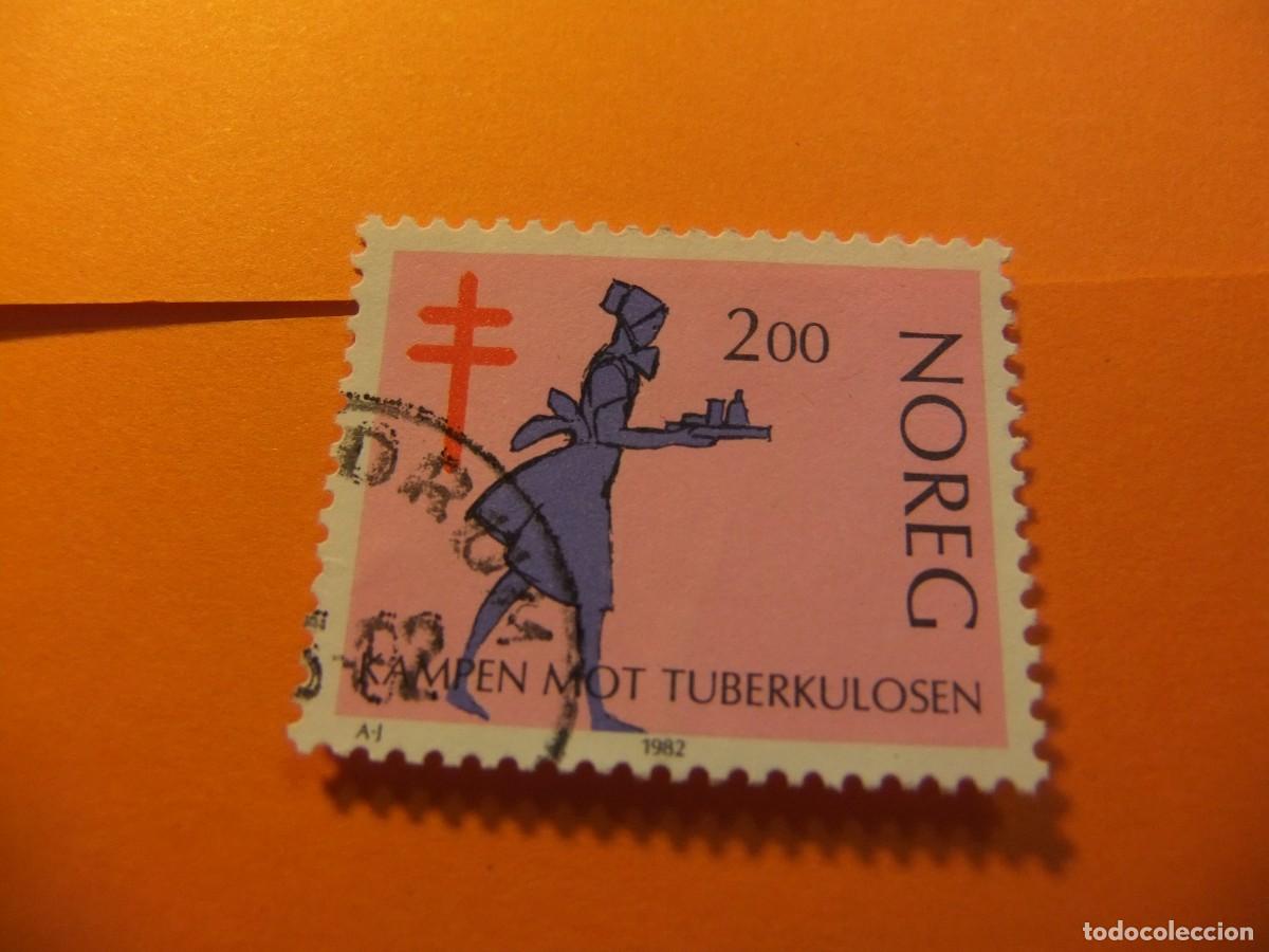 Sellos: L 47 NORUEGA NORGE 1982 / LUCHA CONTRA la TUBERCULOSIS / YVERT 818 FU
