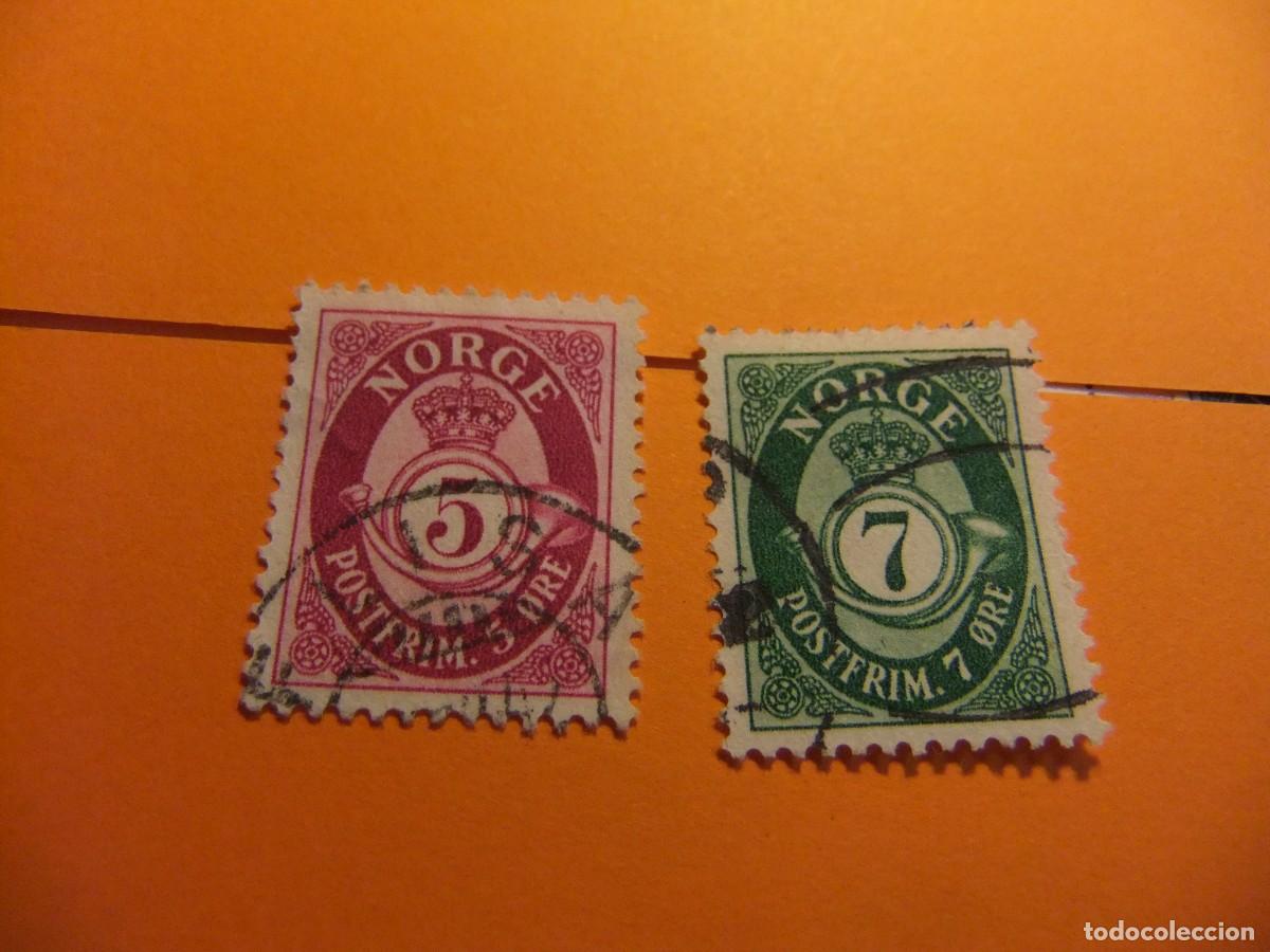 Sellos: L 47 NORUEGA NORGE 1937 / SERIE CORRIENTE / YVERT 171 + 172 FU