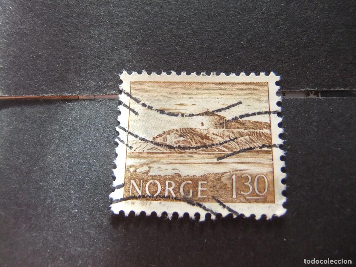 Sellos: L 47 NORUEGA NORGE 1977 / MONUMENTO ( FORTALEZA STINVIK ) / YVERT 696 FU