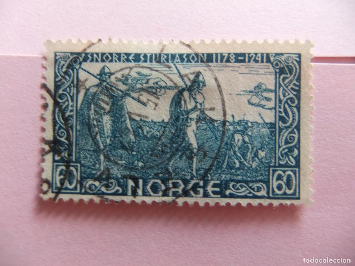Sellos: L 48 NORUEGA NORGE 1941 / RETIRADA de los SOLDADOS / YVERT 218 FU