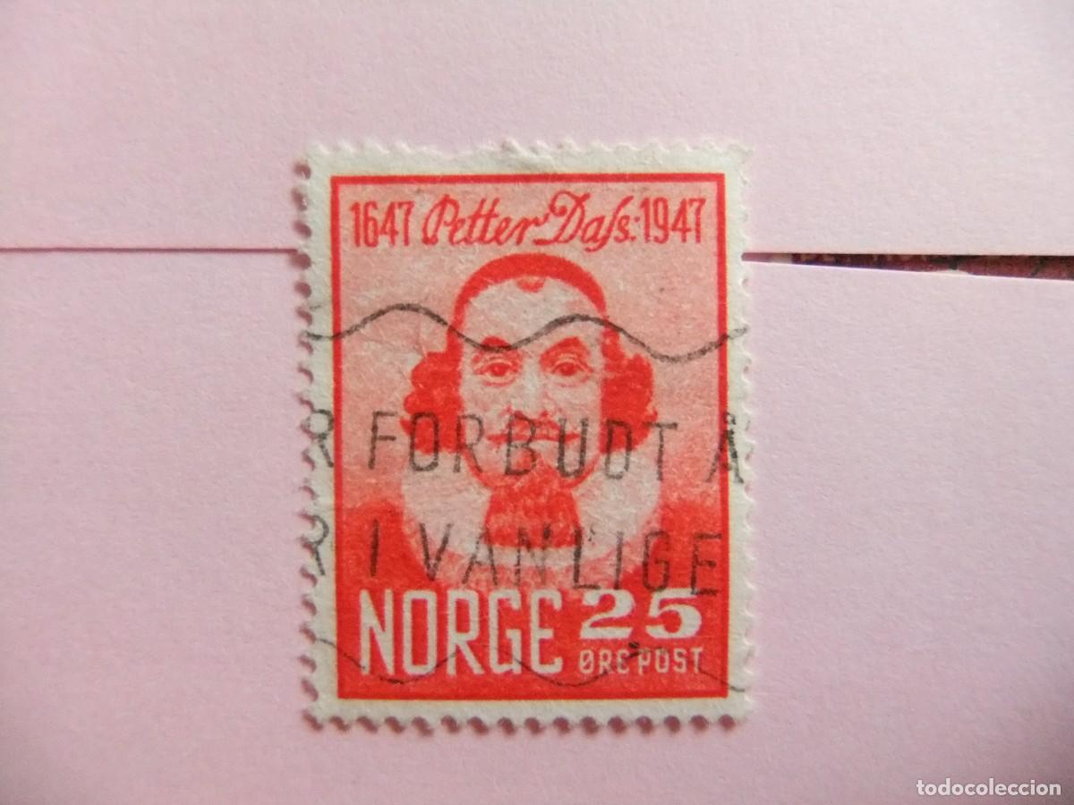 Sellos: L 48 NORUEGA NORGE 1947 / PETTER DASS poeta / YVERT 304 MH