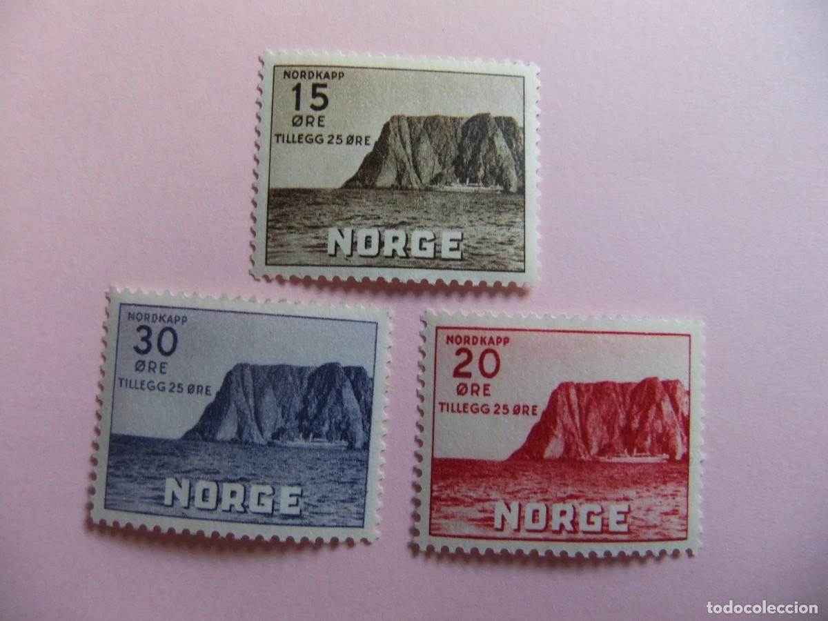 Sellos: L 48 NORUEGA NORGE 1930 / CABO NORTE / YVERT 151 / 153 MH