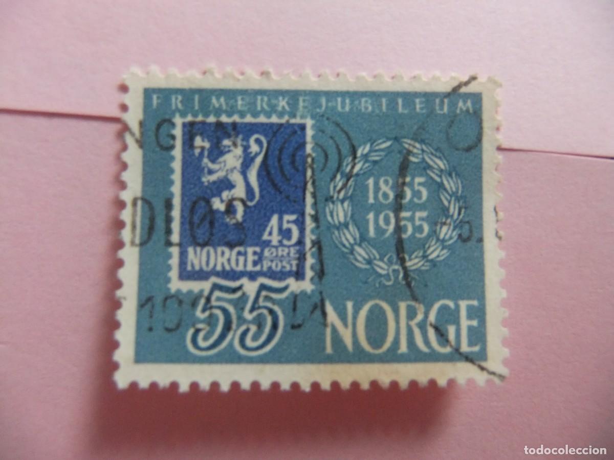 Sellos: L 48 NORUEGA NORGE 1955 / CENTENARIO del SELLO / YVERT 357 FU