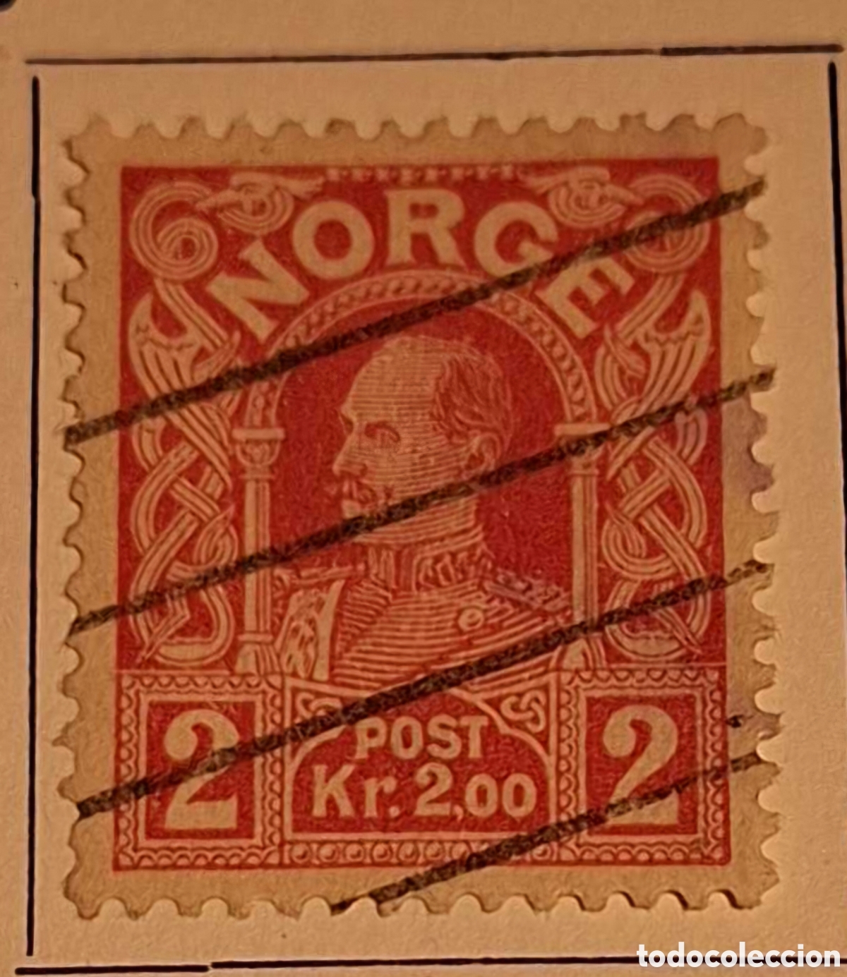 Sellos: 3 Sellos de Noruega 1911-19 1,11/2, 2 K