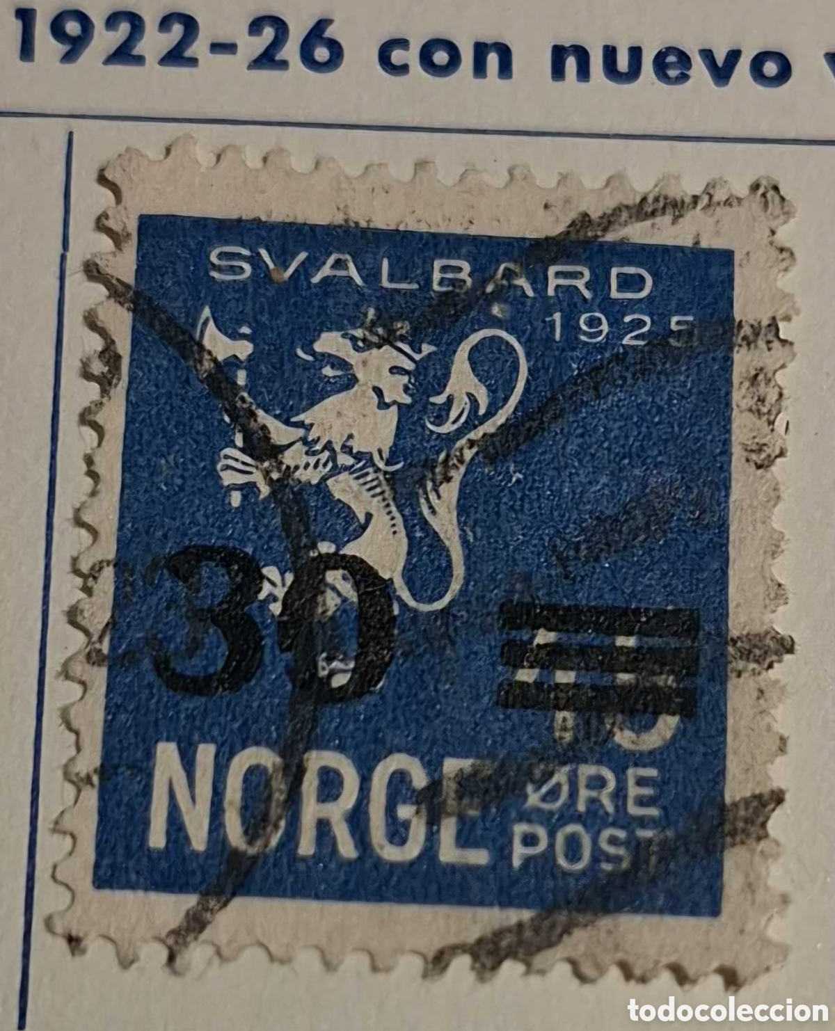 Sellos: Sello Noruega de 1927-28 de 45, usado
