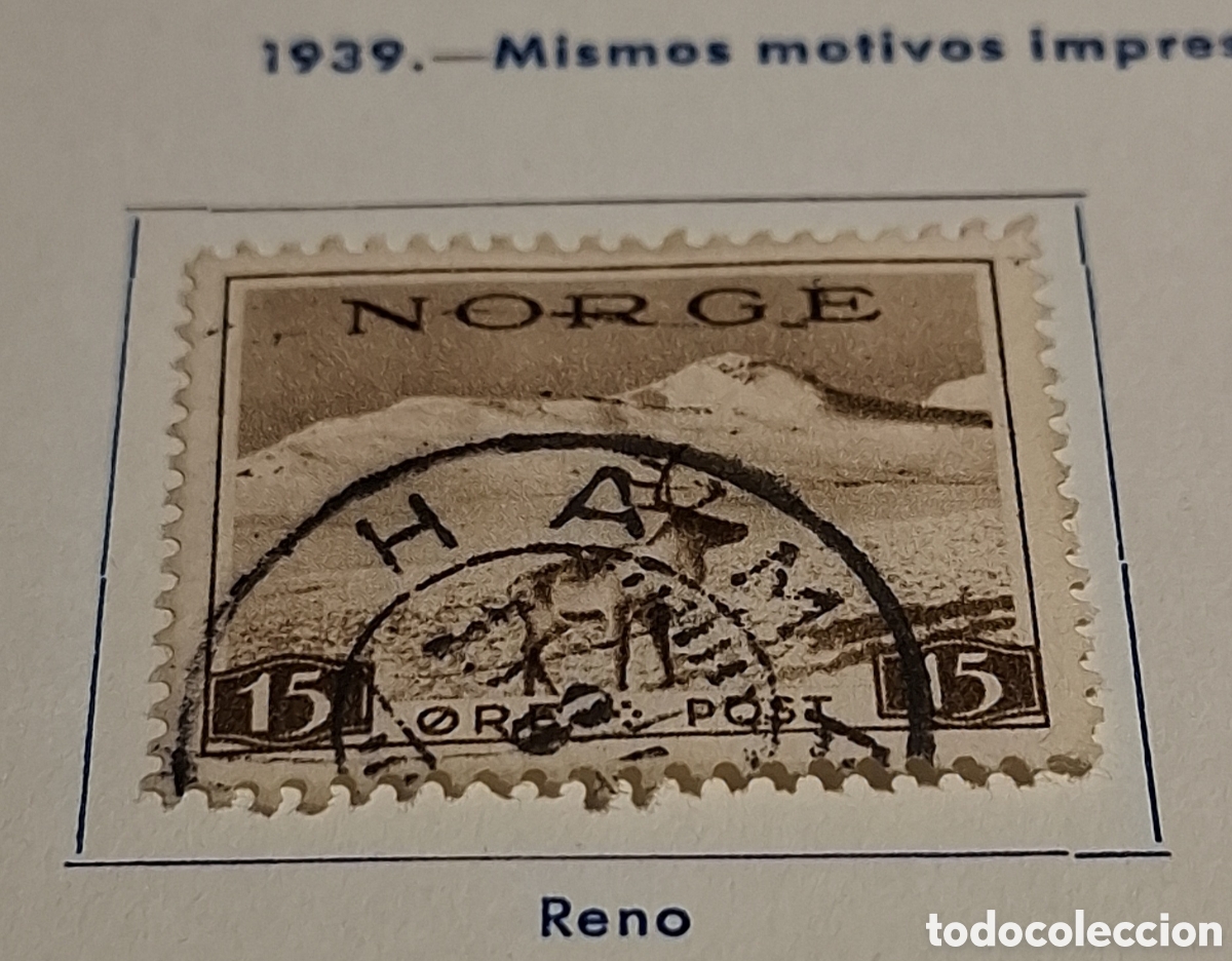 Sellos: Sello de Noruega de 1939 Reno
