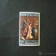 Sellos: NUEVA ZELANDA 1969 IVERT 499 *** NAVIDAD - PINTURA RELIGIOSA