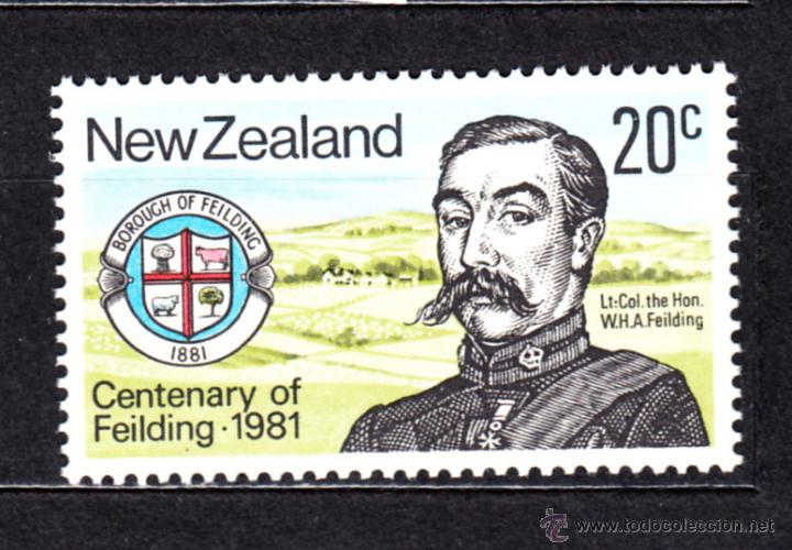 Sellos: NUEVA ZELANDA 786** - A&Ntilde;O 1981 - CENTENARIO DE LA CIUDAD DE FEILDING - Foto 1