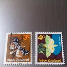 Sellos: LOTE SELLOS NUEVA ZELANDA NEW ZEALAND INSECTOS MARIPOSAS. Lote 216012018