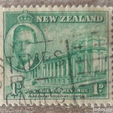 Sellos: NUEVA ZELANDA 1946 - JORGE VI Y EL PARLAMENTO EN WELLINGTON - SELLO USADO. Lote 280602753