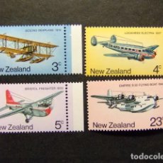 Sellos: NEW ZEALAND NOUVELLE ZELANDE 1974 AVIONES TRANSPORTE POSTAL YVERT 611 /14 ** MNH