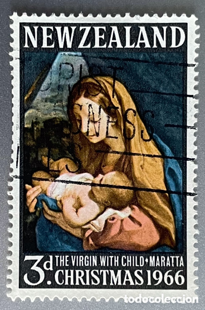 Sellos: Nueva Zelanda. Navidad 1966 - Foto 1