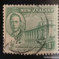 Sellos: NUEVA ZELANDA 1946 - JORGE VI Y EL PARLAMENTO EN WELLINGTON - SELLO USADO