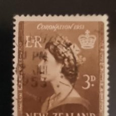 Sellos: SELLO USADO NUEVA ZELANDA 1953 - CORONACION ELIZABETH II