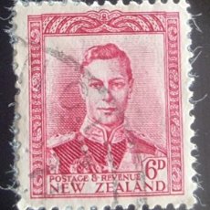 Sellos: SELLO USADO NUEVA ZELANDA 1938- 1941 - REY GEORGE VI - VALOR FACIAL 6D