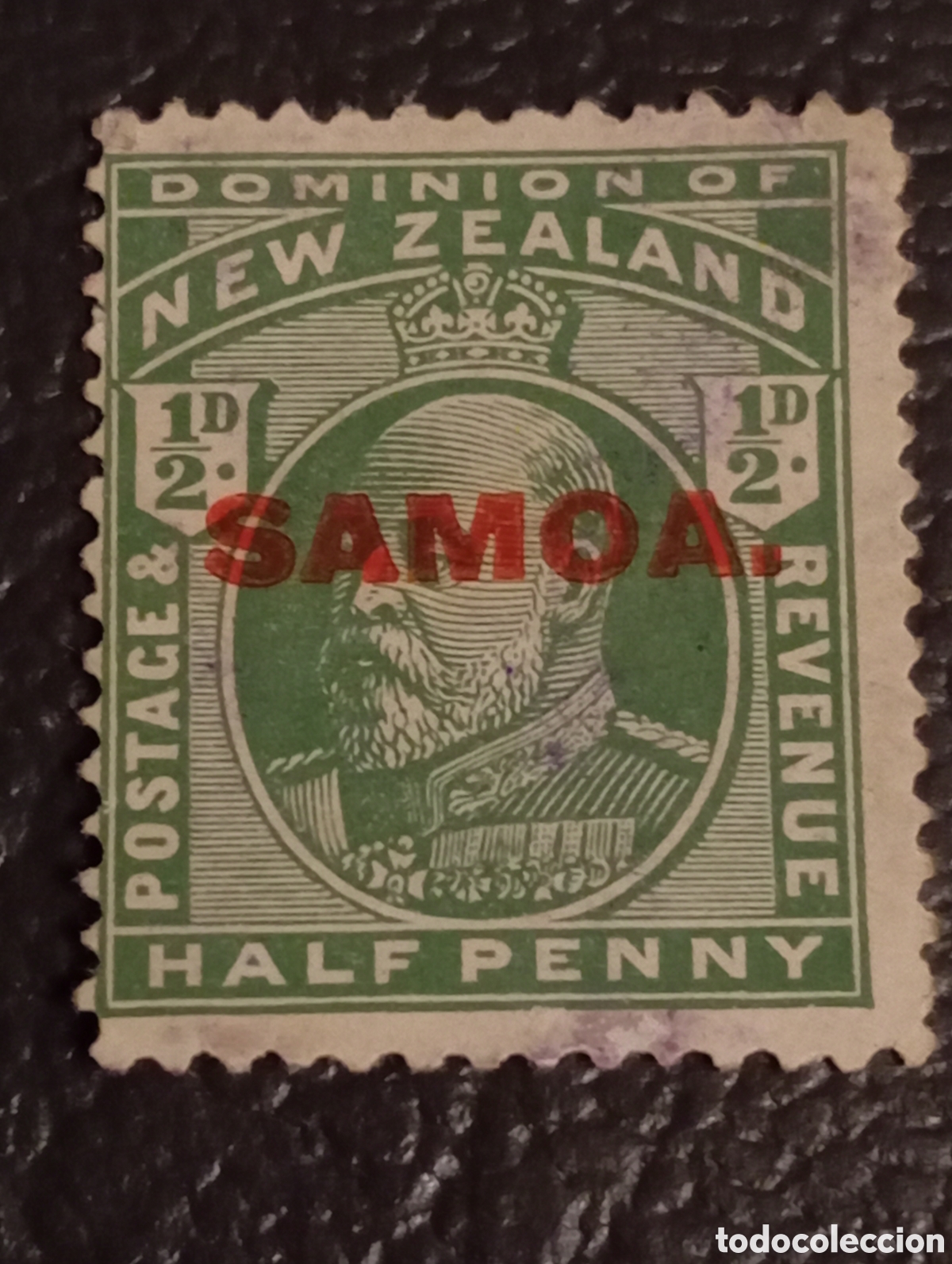 Sellos: Sello de Ocupaci&oacute;n SAMOA (1914) - Base Nueva Zelanda Rey Eduardo VII