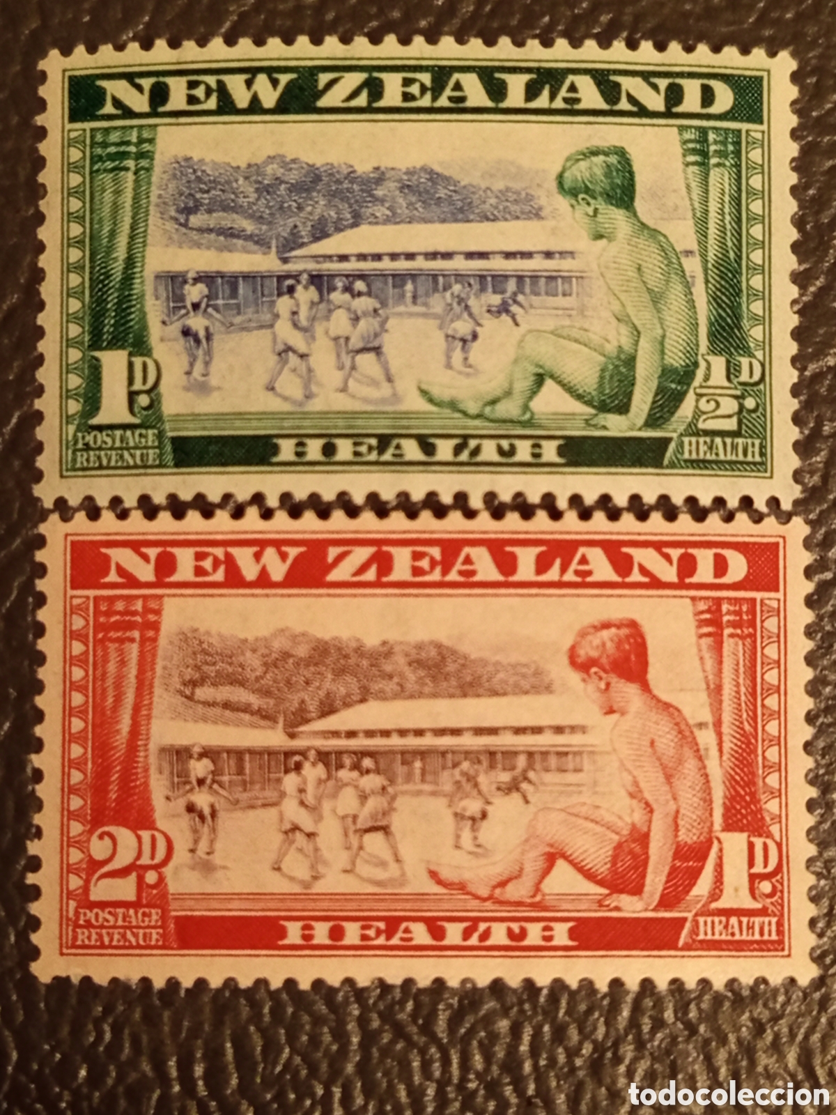 Sellos: NUEVA ZELANDA 1948 SG696-97 KGVI SELLOS DE SALUD - MH