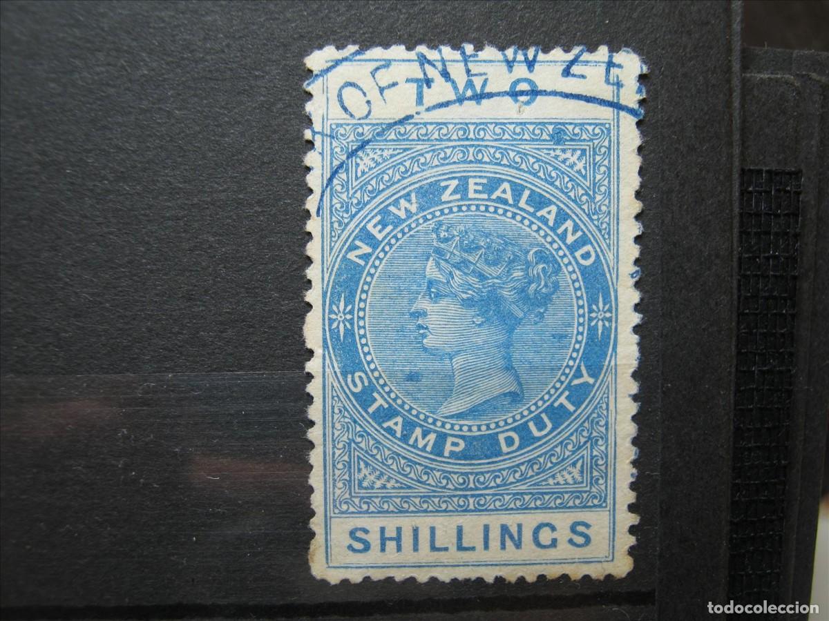 Sellos: NUEVA ZELANDA 1982 POSTAL-FISCAL SCOTT AR 1 USADO PERFECTO.