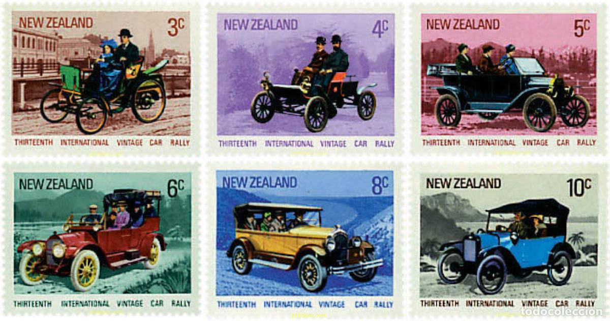 Sellos: 46301 MNH NUEVA ZELANDA 1972 13 RALLY INTERNACIONAL DE COCHES ANTIGUOS