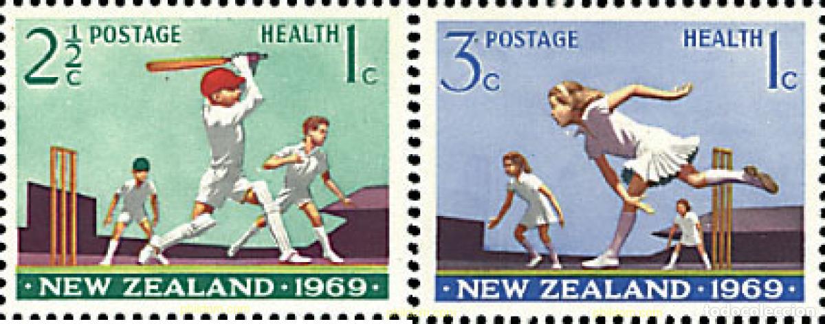 Sellos: 220358 MNH NUEVA ZELANDA 1969 CRICKET