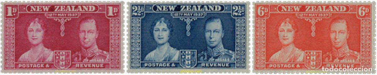 Sellos: 53644 HINGED NUEVA ZELANDA 1937 CORONACION DE JORGE VI