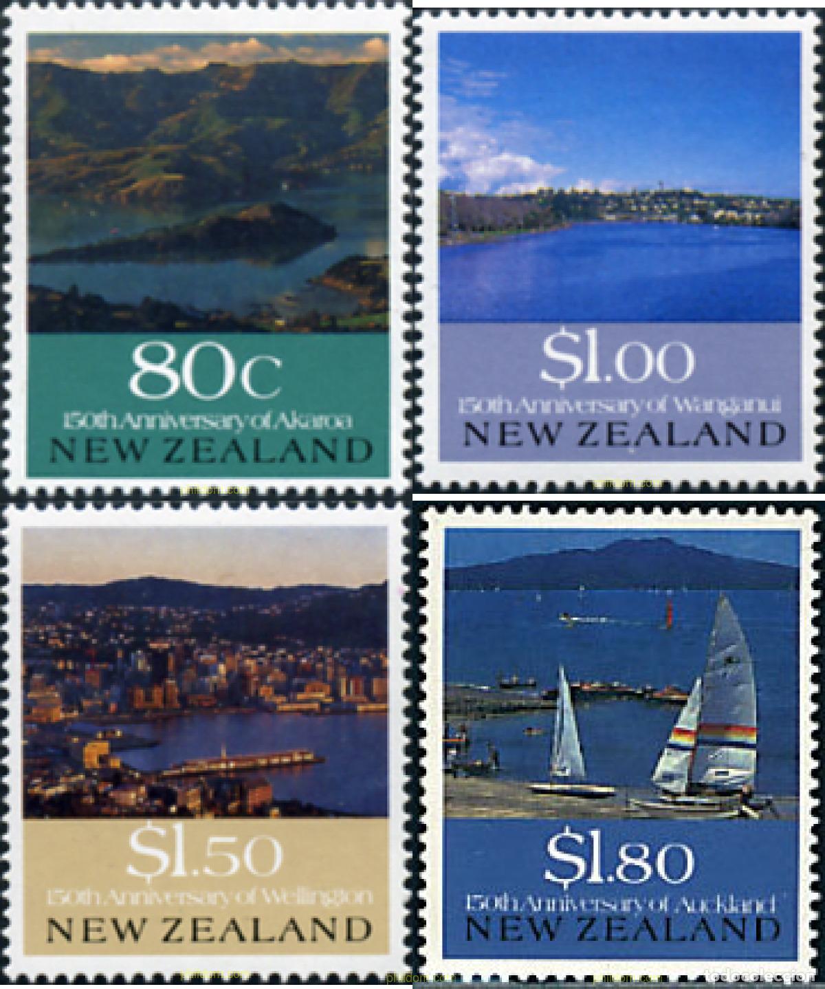 Sellos: 44687 MNH NUEVA ZELANDA 1990 150 ANIVERSARIO DE CIUDADES NEO-ZELANDESAS