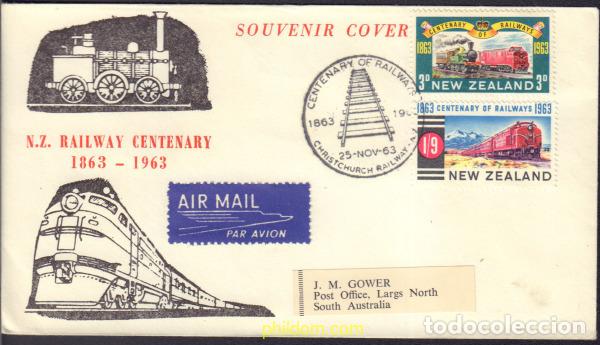 Sellos: 599640 MNH NUEVA ZELANDA 1963 CENTENARIO DEL FERROCARRIL