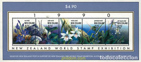 Sellos: 96459 MNH NUEVA ZELANDA 1990 NUEVA ZELANDA 1990. EXPOSICION FILATELICA INTERNACIONAL