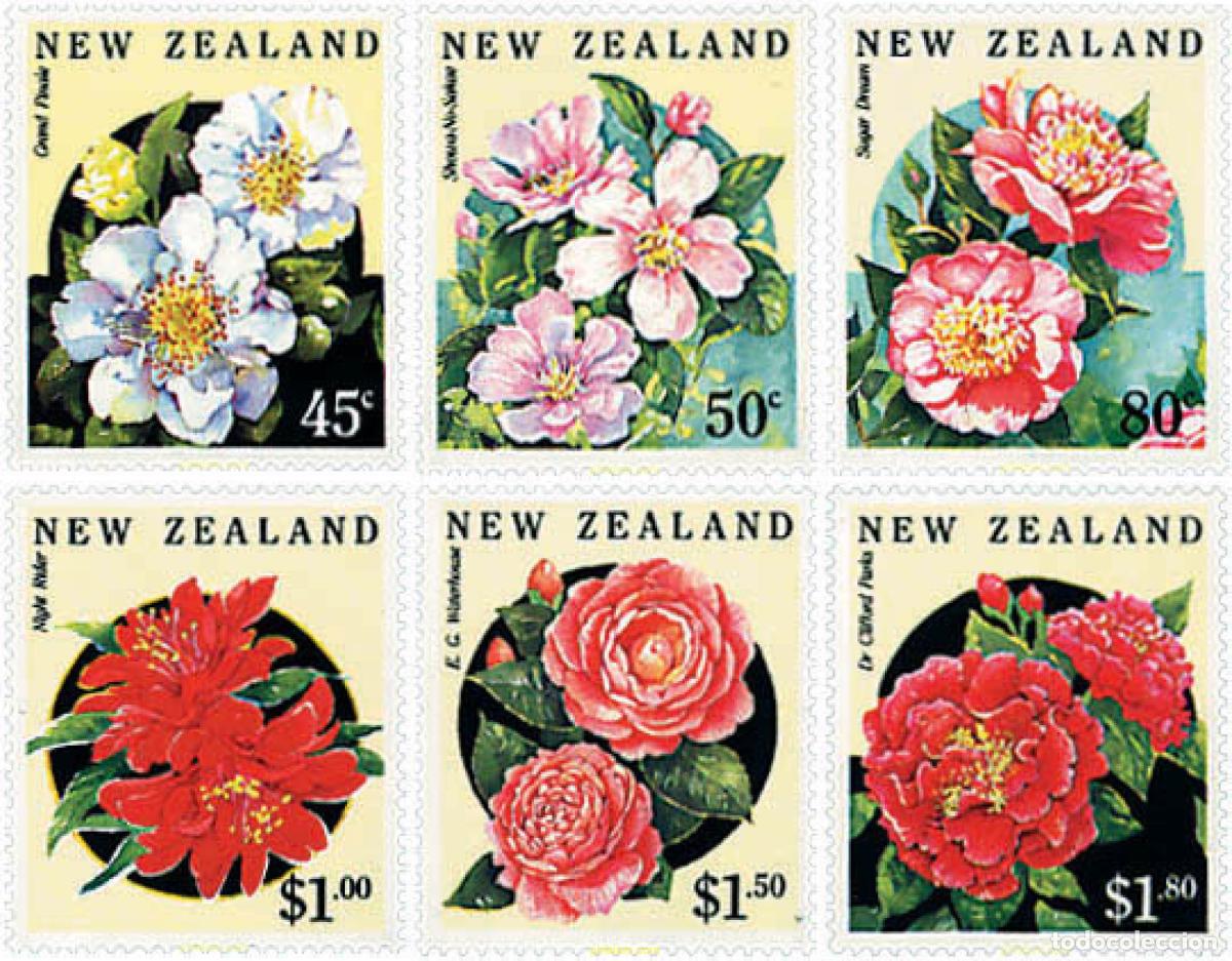 Sellos: 95029 MNH NUEVA ZELANDA 1992 CAMELIAS