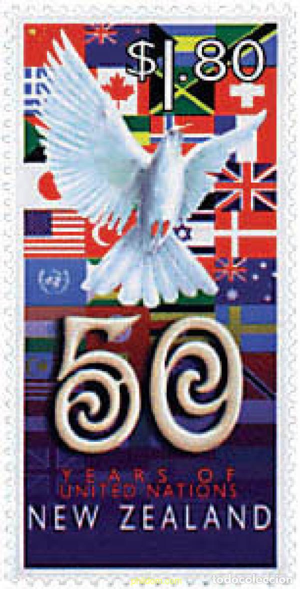 Sellos: 46665 MNH NUEVA ZELANDA 1995 50 ANIVERSARIO DE LA ONU