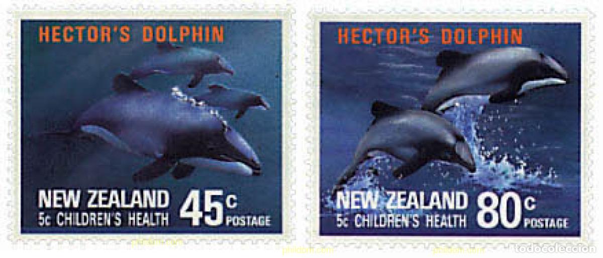Sellos: 76693 MNH NUEVA ZELANDA 1991 EN BENEFICIO DE LA SALUD DE LOS NI&Ntilde;OS. DELFIN HECTOR