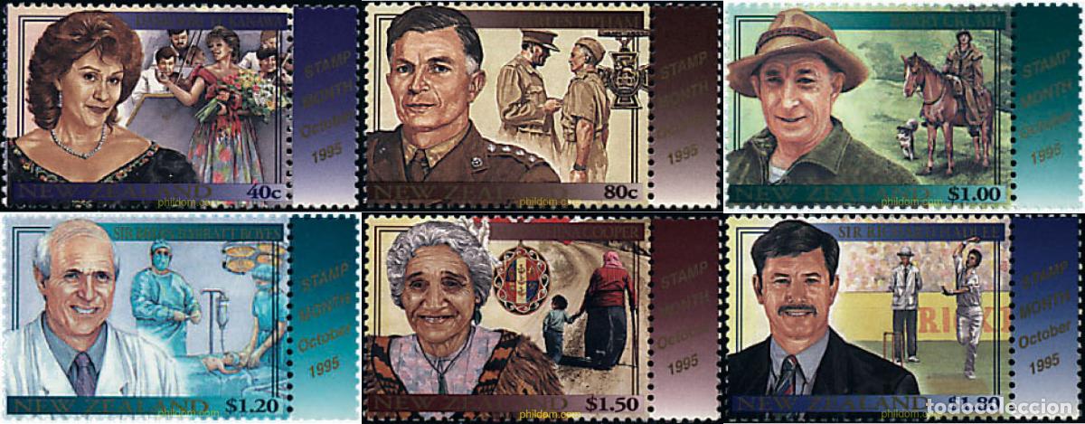 Sellos: 95041 MNH NUEVA ZELANDA 1995 PERSONAJES CELEBRES