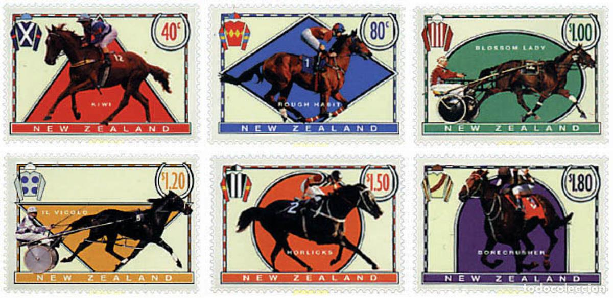 Sellos: 44731 MNH NUEVA ZELANDA 1996 CABALLOS DE CARRERAS