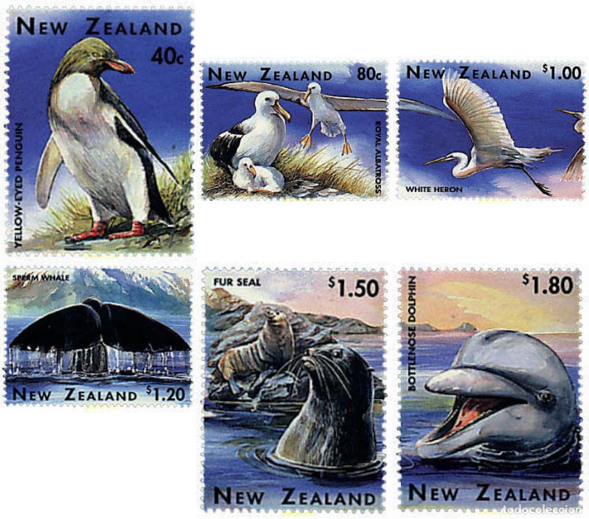 Sellos: 44733 MNH NUEVA ZELANDA 1996 FAUNA EN PELIGRO DE EXTINCION