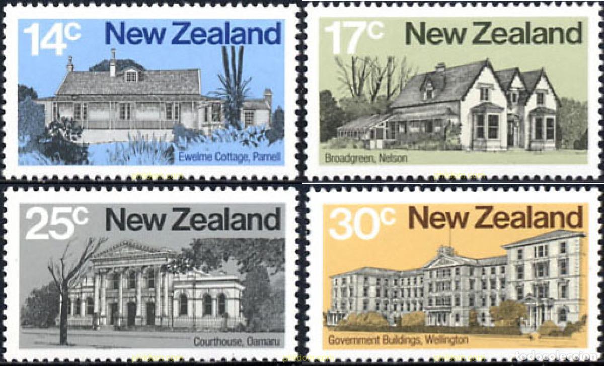 Sellos: 172914 MNH NUEVA ZELANDA 1980 ARQUITECTURA