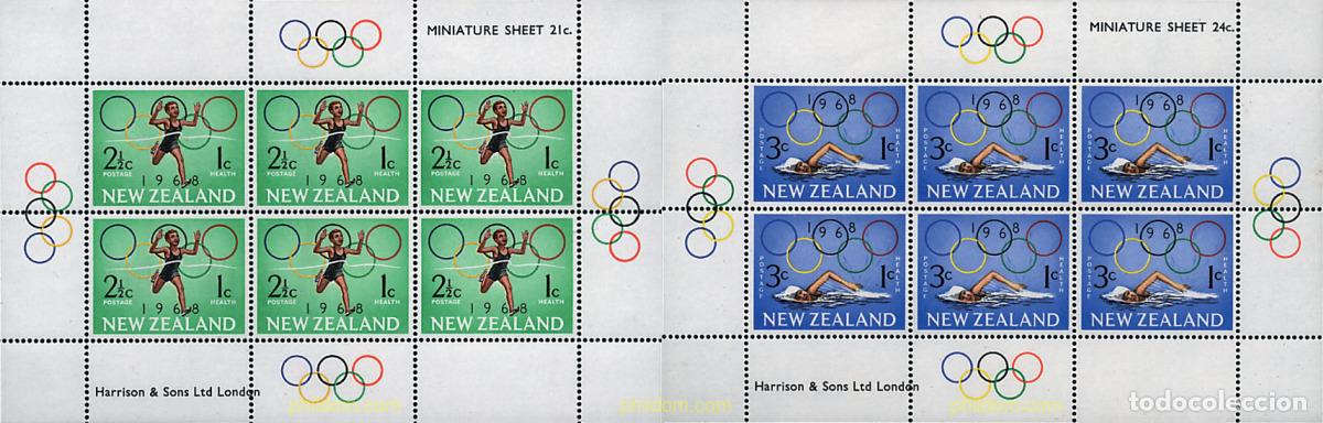 Sellos: 136931 MNH NUEVA ZELANDA 1968 19 JUEGOS OLIMPICOS VERANO MEXICO 1968