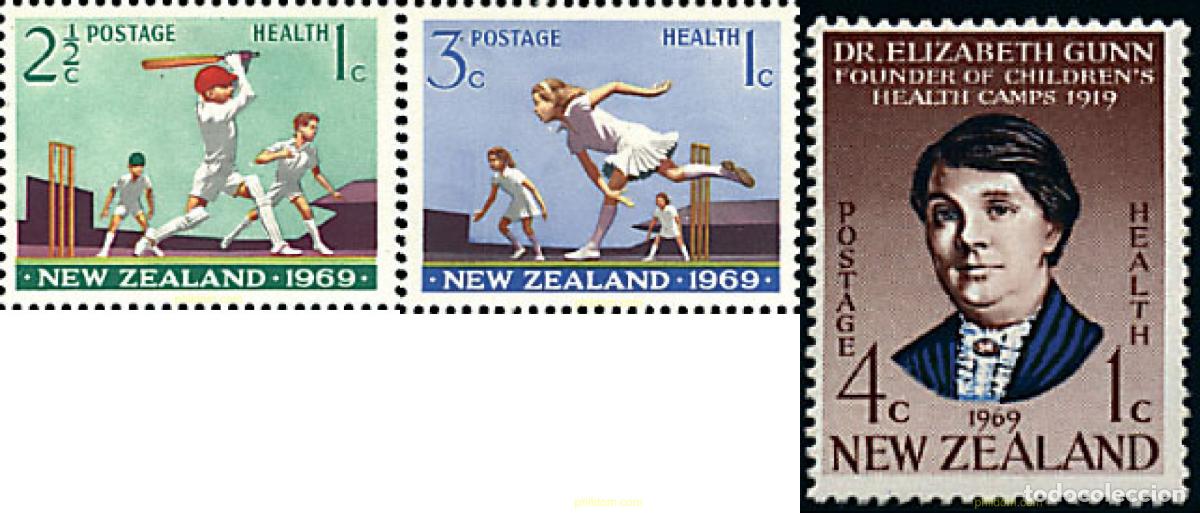 Sellos: 71491 HINGED NUEVA ZELANDA 1969 CRICKET