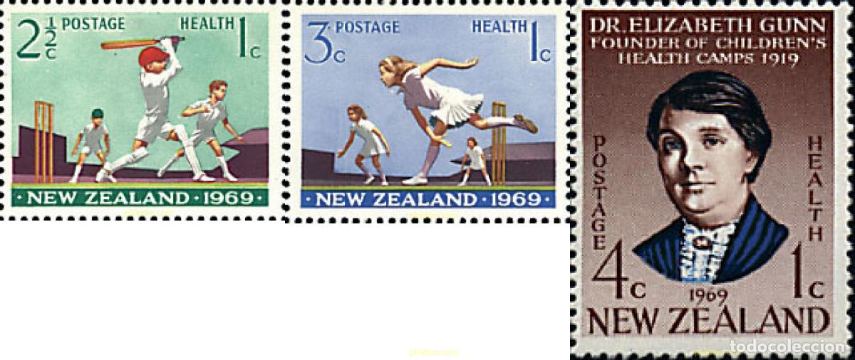 Sellos: 220573 MNH NUEVA ZELANDA 1969 CRICKET