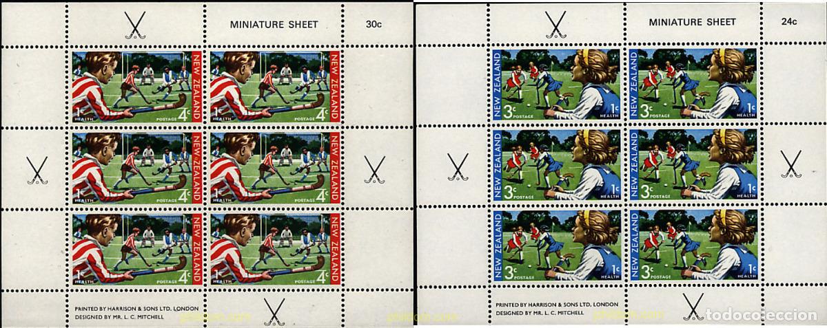 Sellos: 229534 HINGED NUEVA ZELANDA 1971 HOCKEY SOBRE HIERBA.