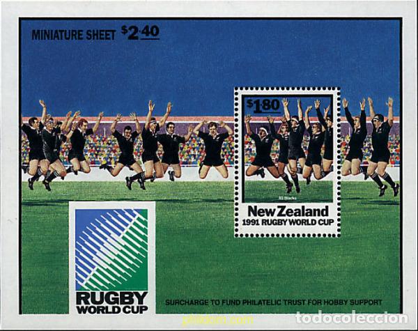 Sellos: 44695 MNH NUEVA ZELANDA 1991 COPA DEL MUNDO DE RUGBY